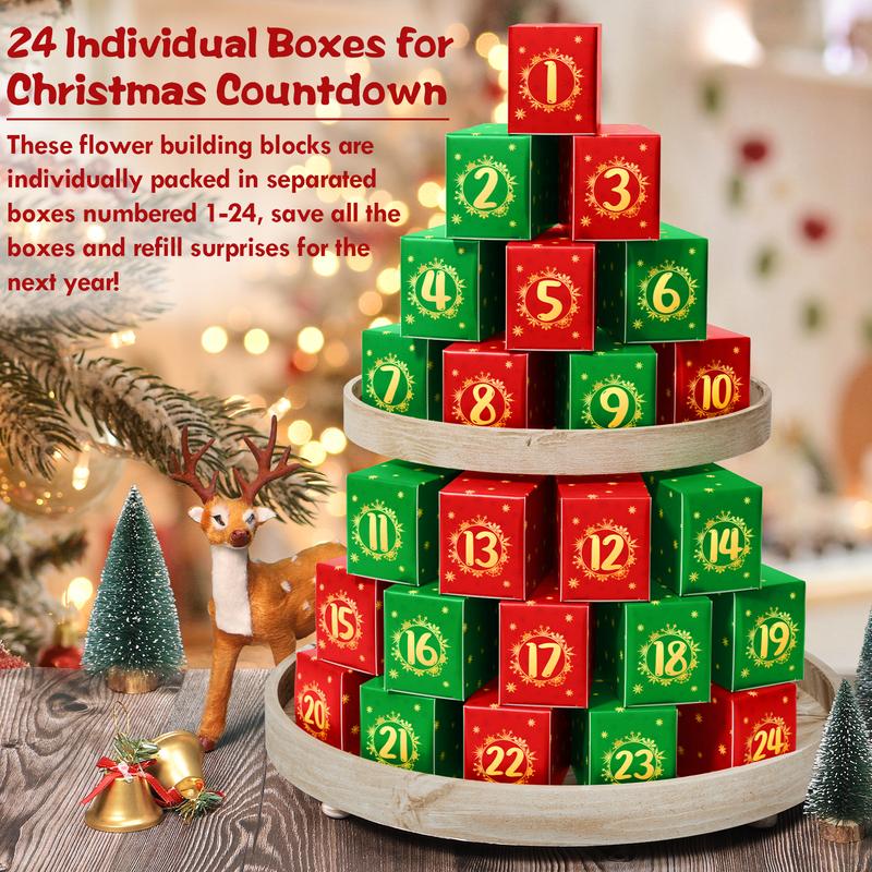 MerryBlocks - 24 Day Calander Flower Puzzle Set