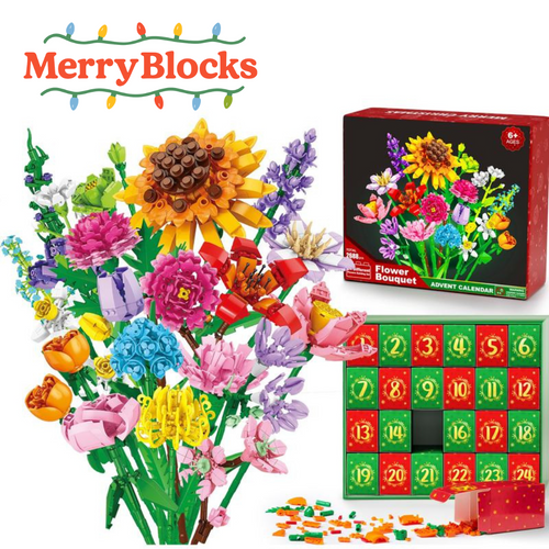 MerryBlocks - 24 Day Calander Flower Puzzle Set